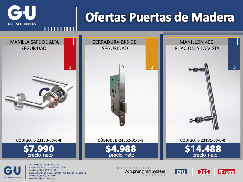 4.- Oferta para puertas de Madera